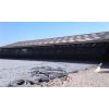 Windbreekgaas Pro Line PVC zwart, geweven Polyestergaasdoek met PVC coating