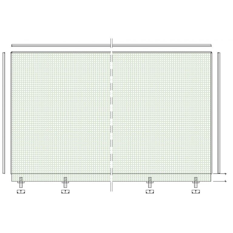 Pro Line PVC Windbreekgaas Spanpanelen Vertikaal 