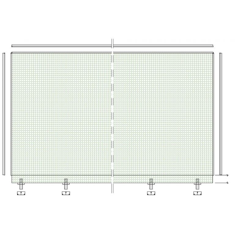 Windbreekgaas Spanpaneel groen vertikaal 5 x 3 m