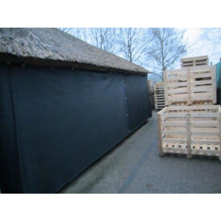 Windbreekgaas Economy Line zwart 1,8 meter breed rol 10 meter