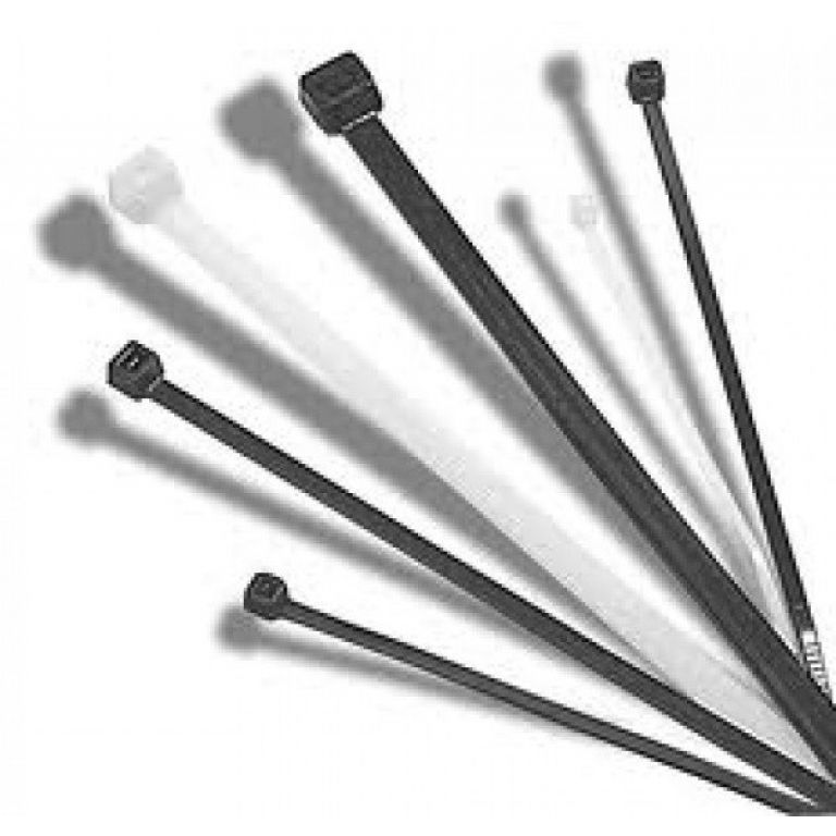 Kabelbinders 7,60 x 370 mm, zwart, per 100 stuks